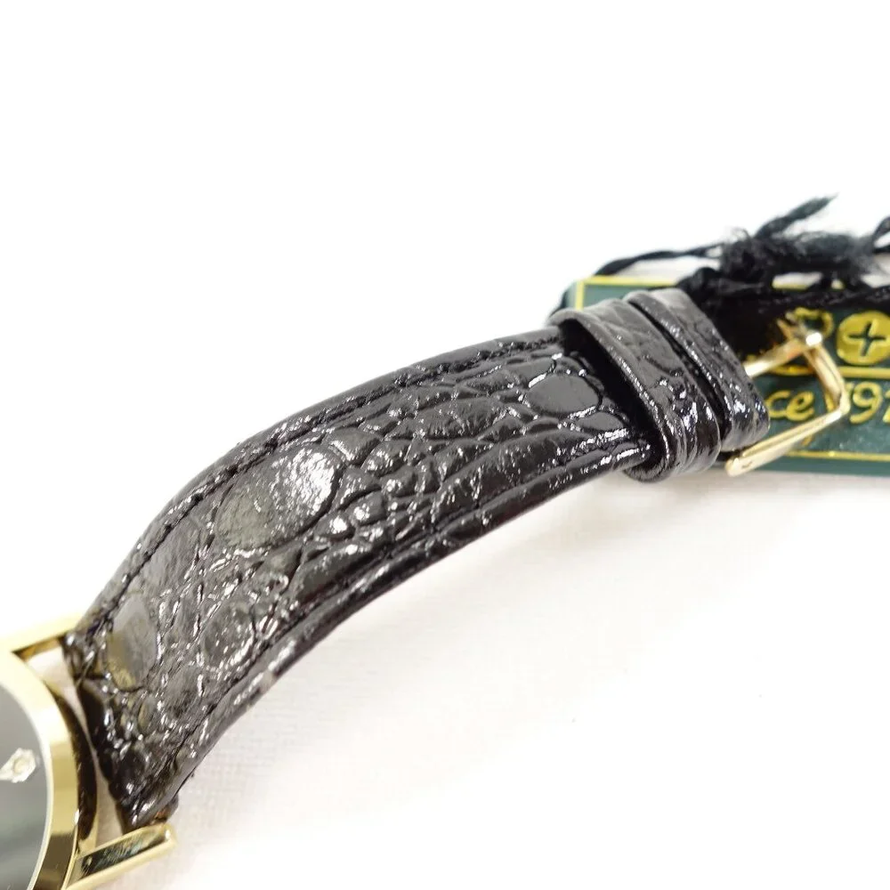 Vintage 80s Helbros‎ Invincible Diamond Quartz Mens Watch New Battery